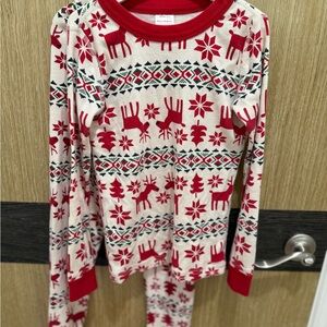 Hanna Andersson Red and Cream Holiday Pajama Set